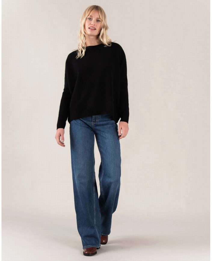 Pull amelie noir cachemire - Kujten