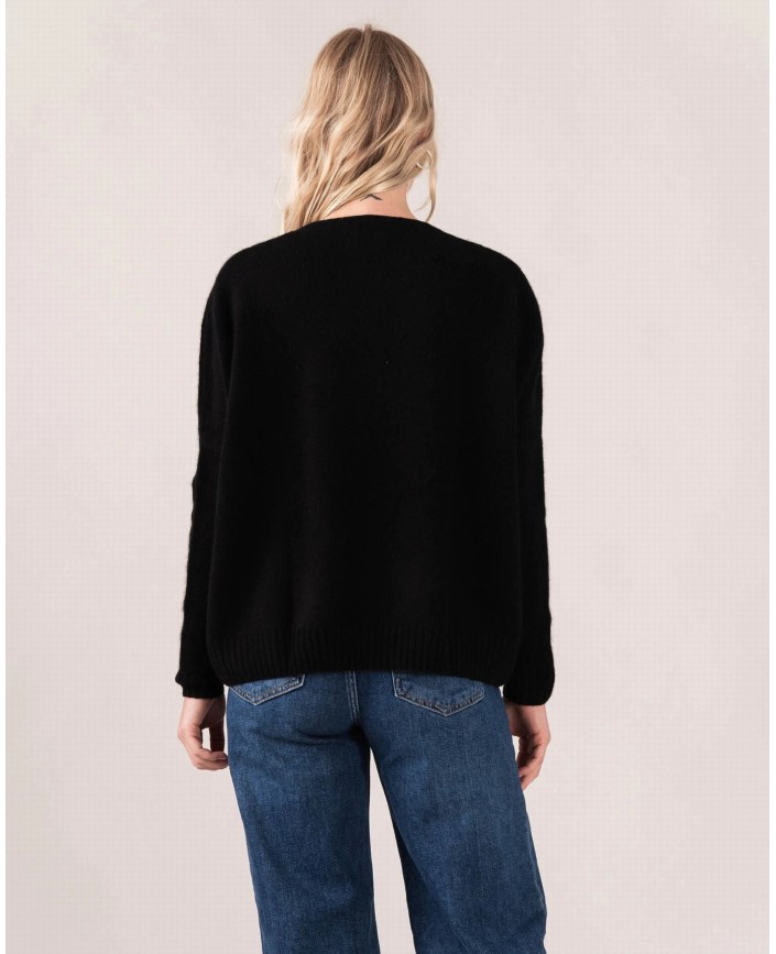 Pull amelie noir cachemire - Kujten