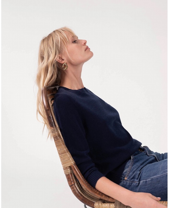 Pull dorita marine cachemire - Kujten