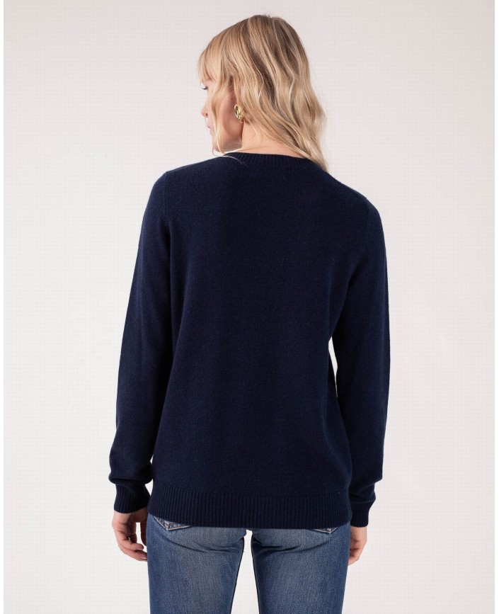 Pull dorita marine cachemire - Kujten