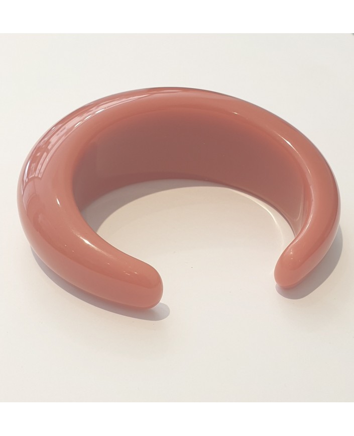 Bracelet demi-lune rose fonce - S. piereschi 2