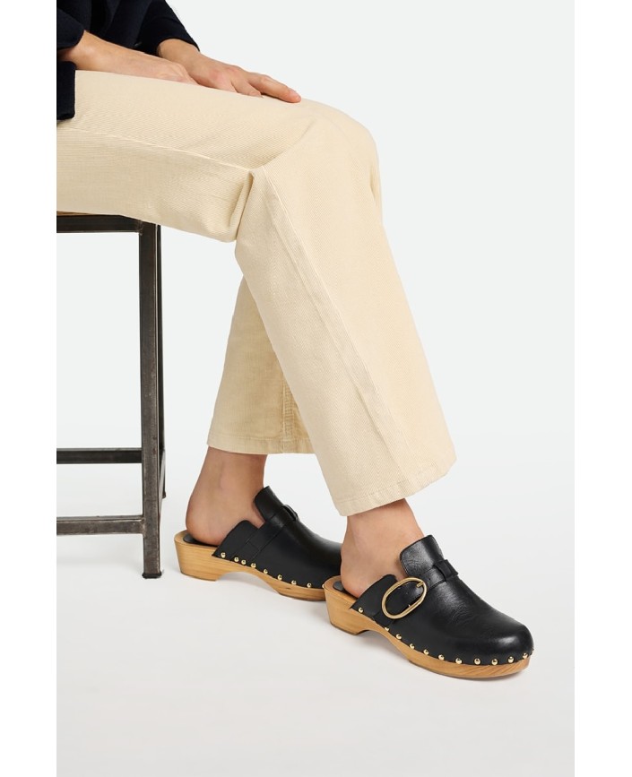 Sabots a talons en cuir noir - Vanessa bruno 2