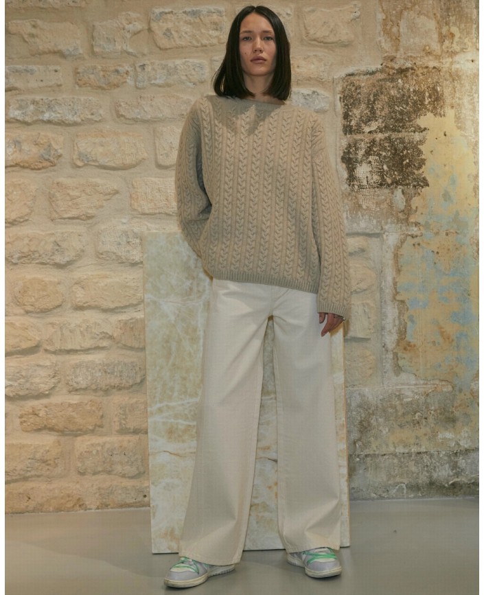 Jean large blanc casse femme - Ragdoll la 2