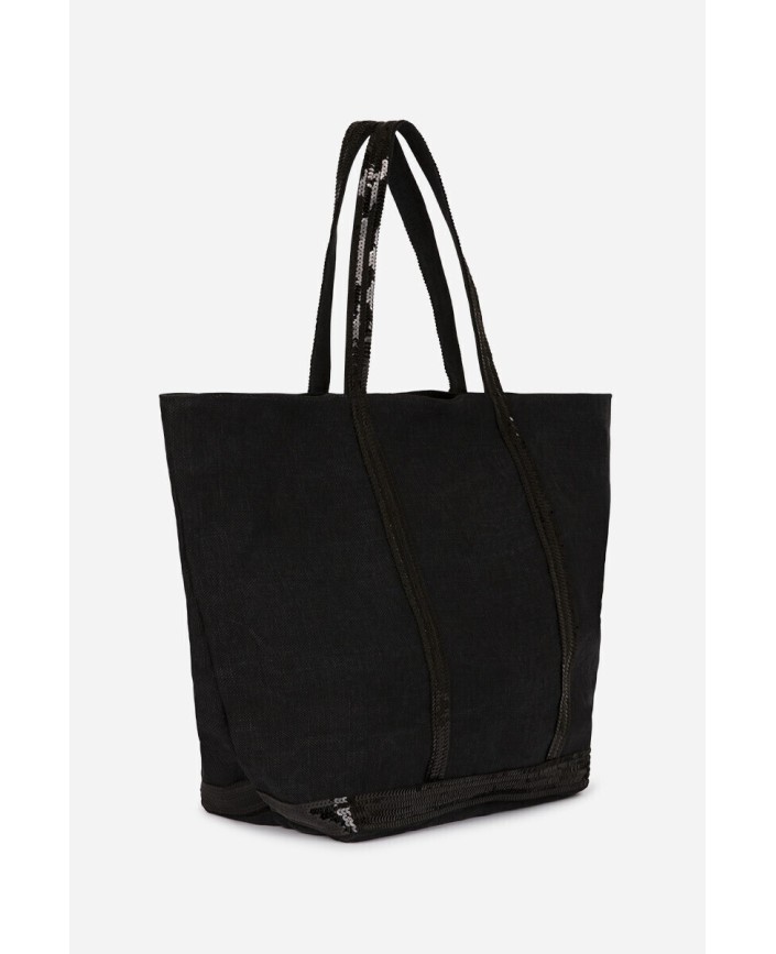 Cabas l lin et paillette noir - Vanessa bruno