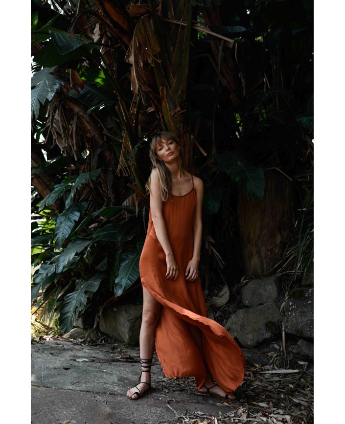 Robe longue rio night slip - Maison saint julien 2