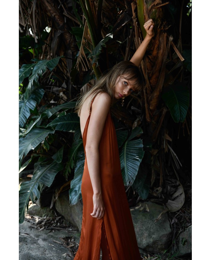 Robe longue rio night slip - Maison saint julien