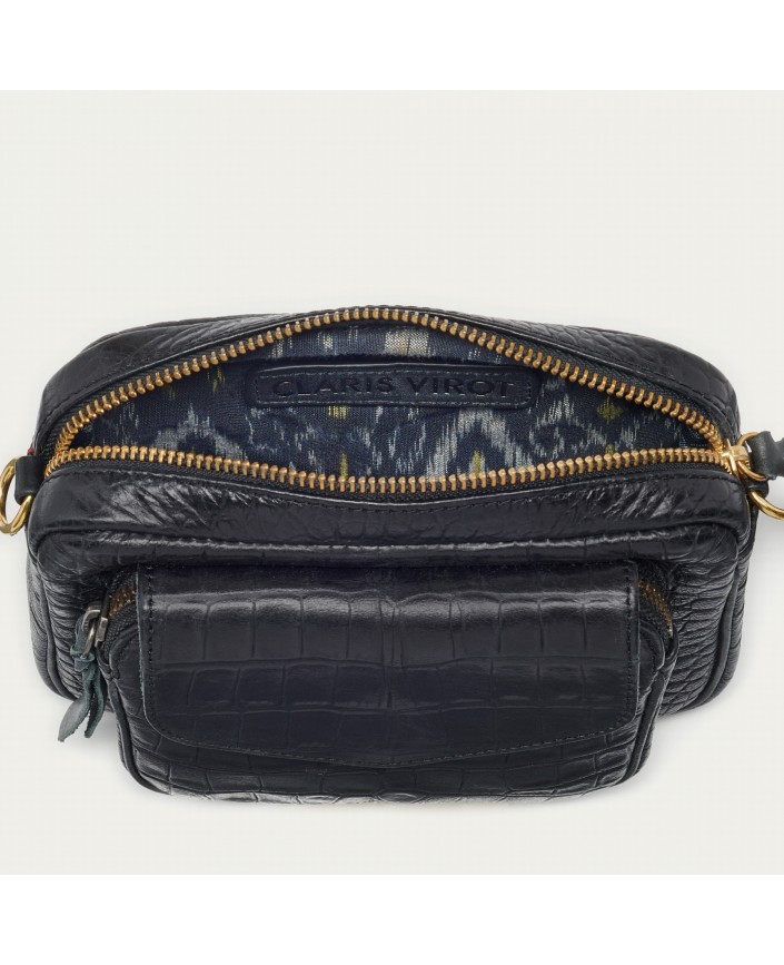 Sac cuir baby charly noir - Claris virot