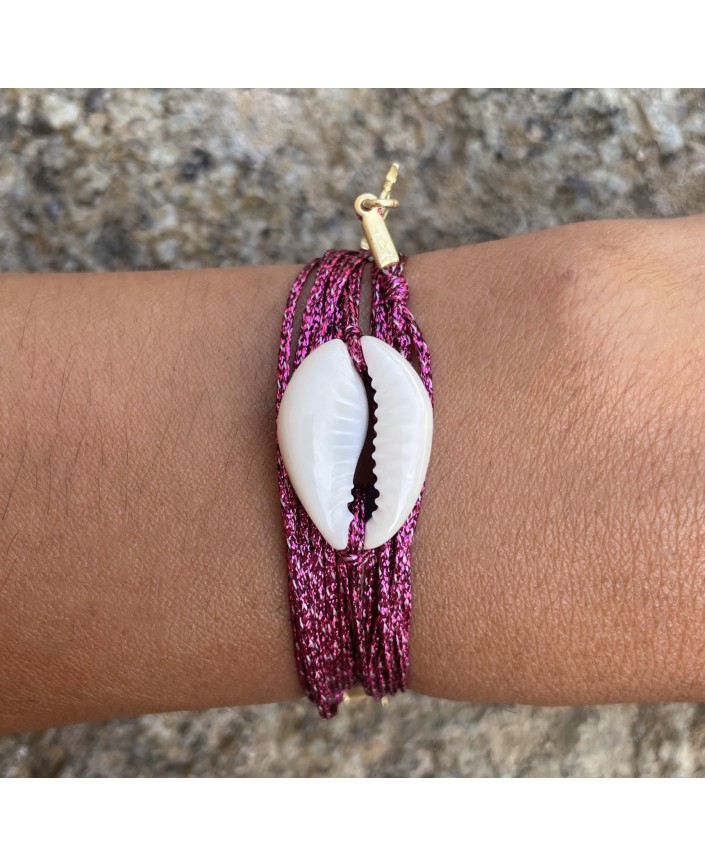 Bracelet caury lurex fuchsia - Ata-i 2