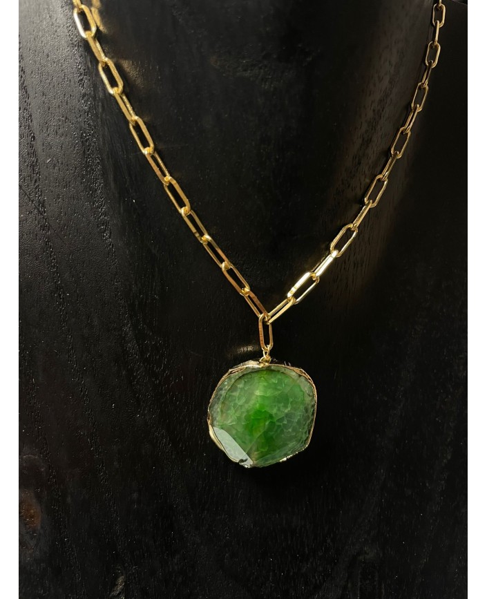 Collier agate verte - L...comme louise 2