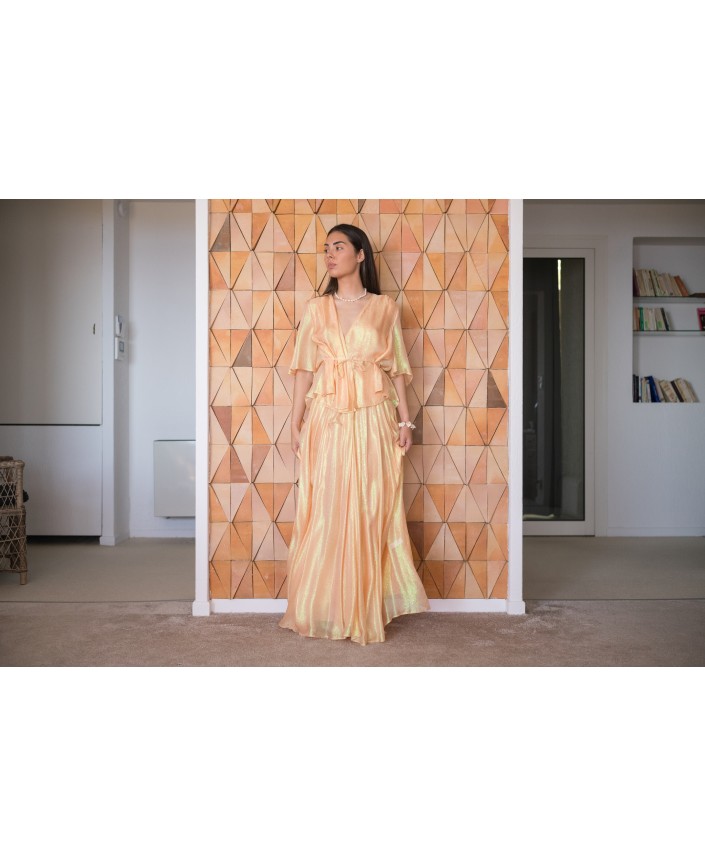 Jupe soie iris cross cream - Forte forte 2