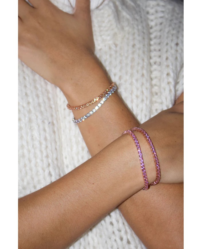 Bracelet tennis baby pink - Plein soleil 2