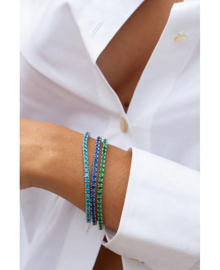 Bracelet tennis verde - Plein soleil
