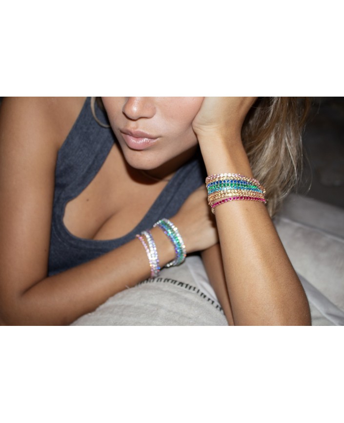 Bracelet tennis bleu azur - Plein soleil