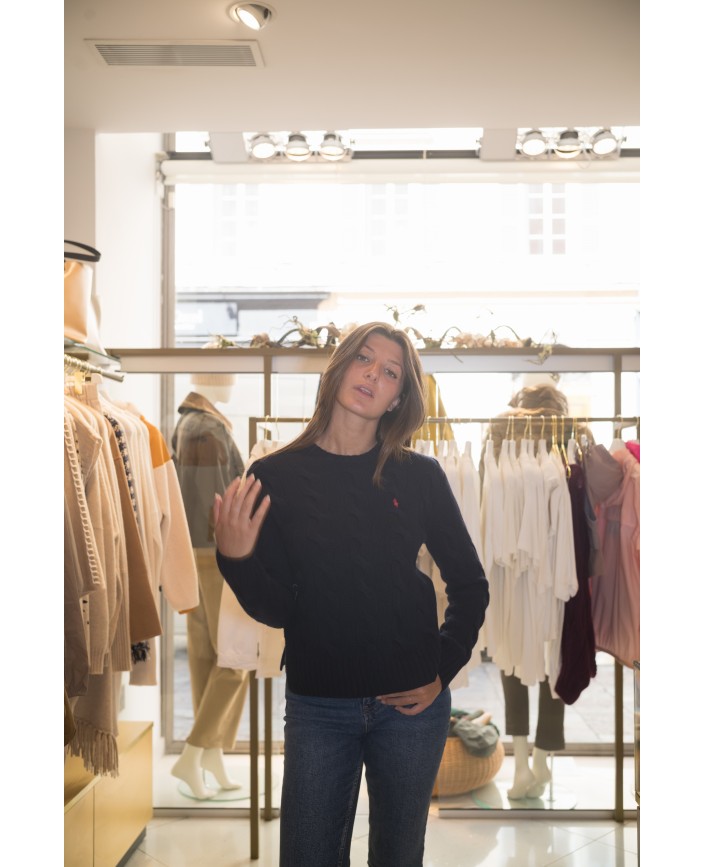 Pull classic torsade en laine - Ralph lauren