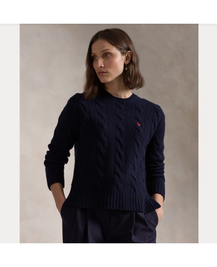 Pull classic torsade en laine - Ralph lauren