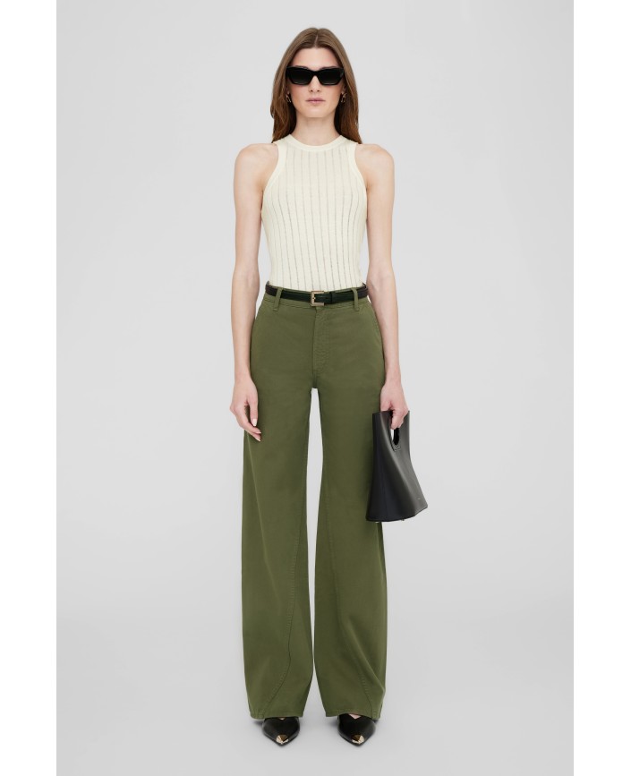 Pantalon briley army green - Anine bing 2