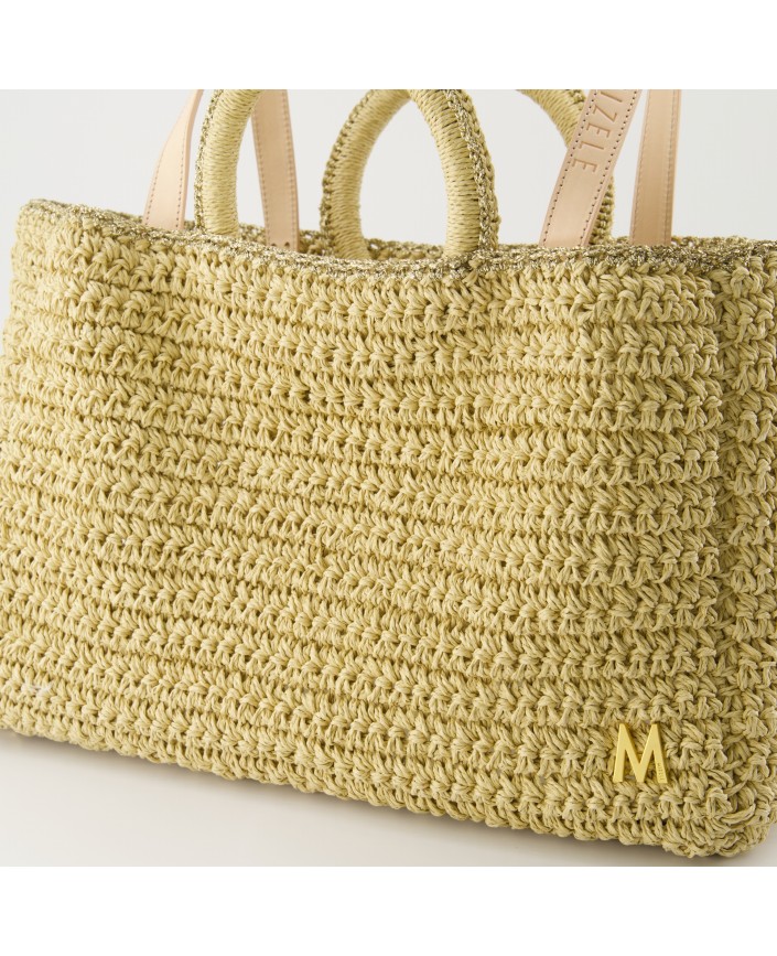 Sac muze l raphia lurex gold - Mizele 2