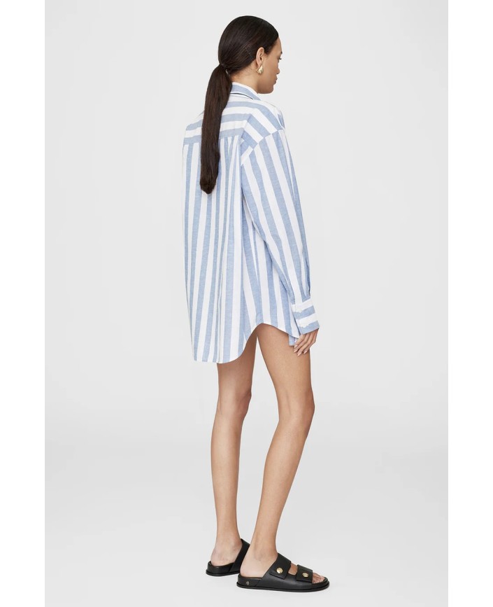 Chemise plaza white and blue - Anine bing