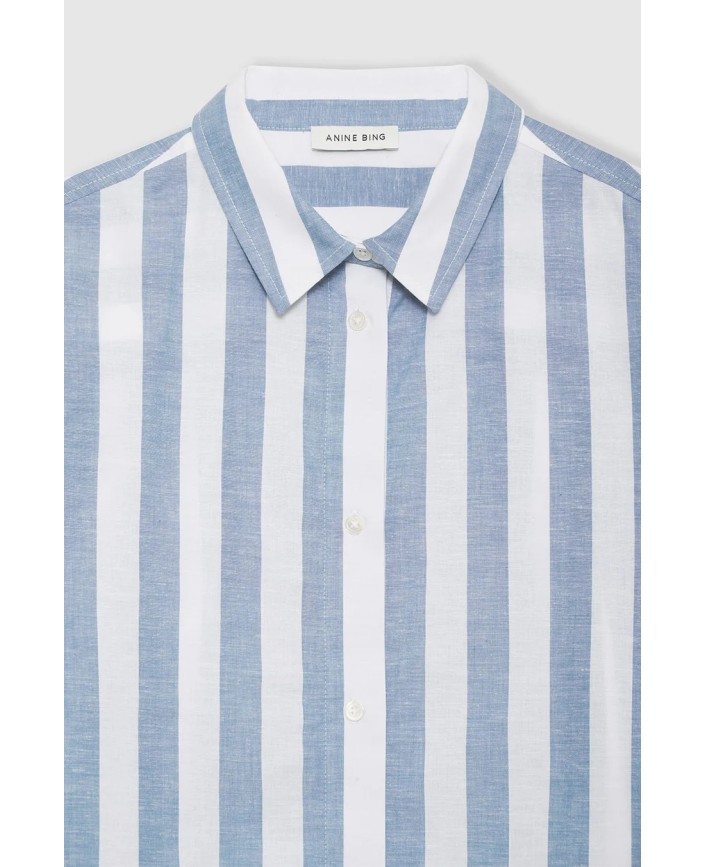 Chemise plaza white and blue - Anine bing