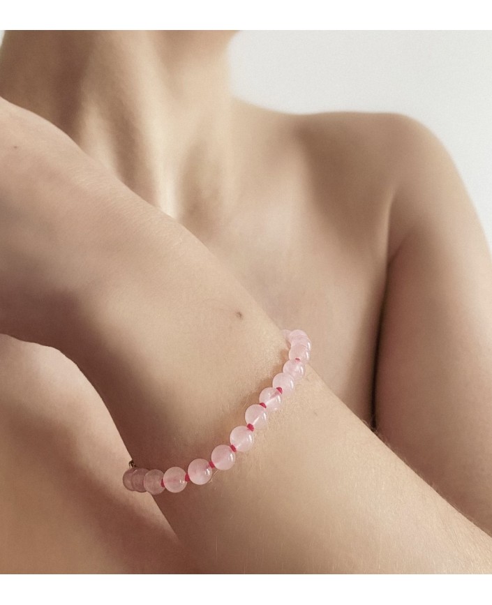 Bracelet rainbow quartz rose - 4 crosses 2