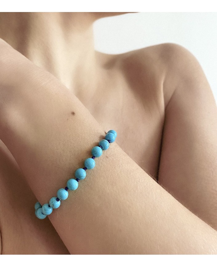 Bracelet rainbow turquenite - 4 crosses 2