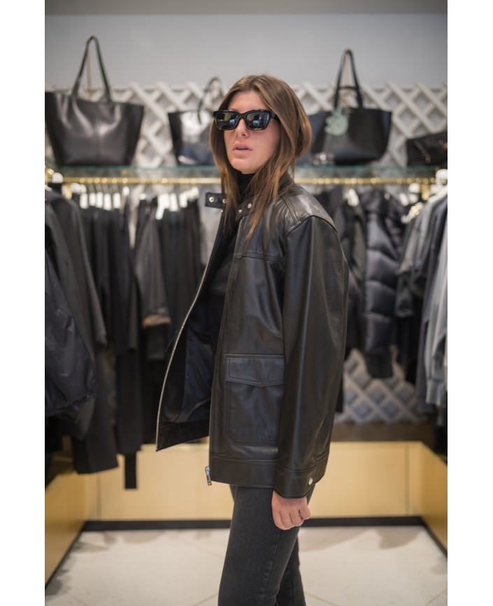 Veste henry black leather - Anine bing