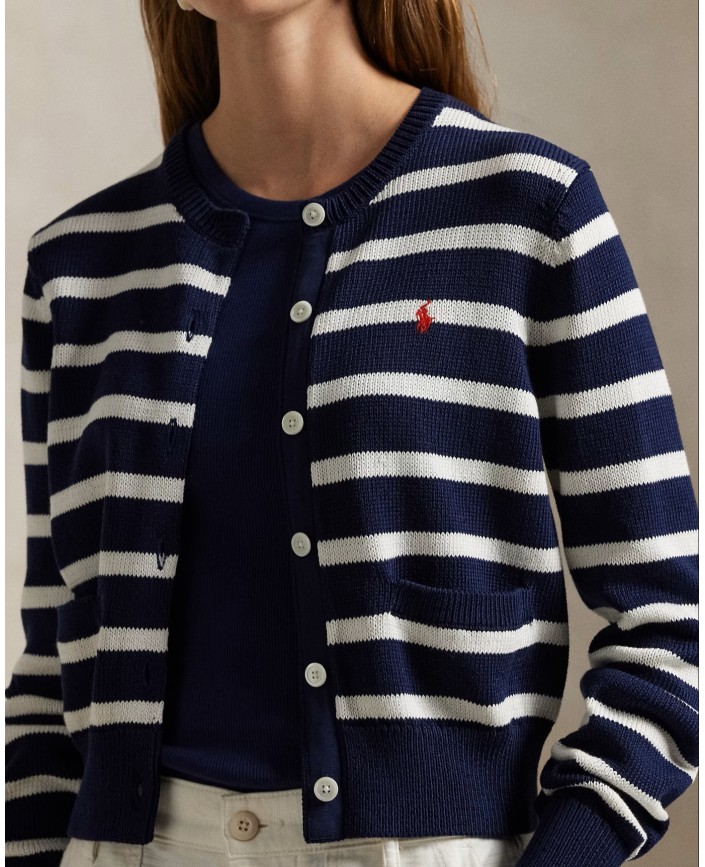 Cardigan navy white - Ralph lauren