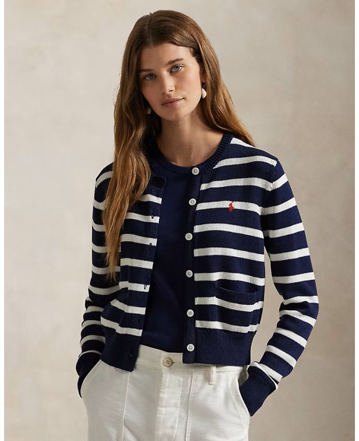 Cardigan navy white - Ralph lauren