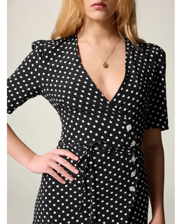 Robe gabin portefeuille pois - Rouje paris 2