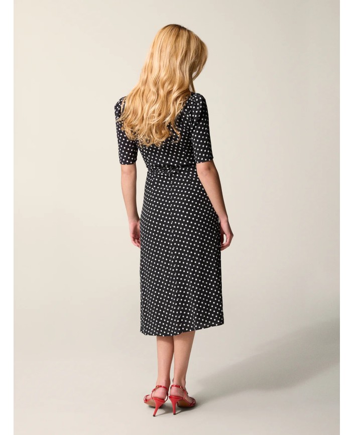 Robe gabin portefeuille pois - Rouje paris