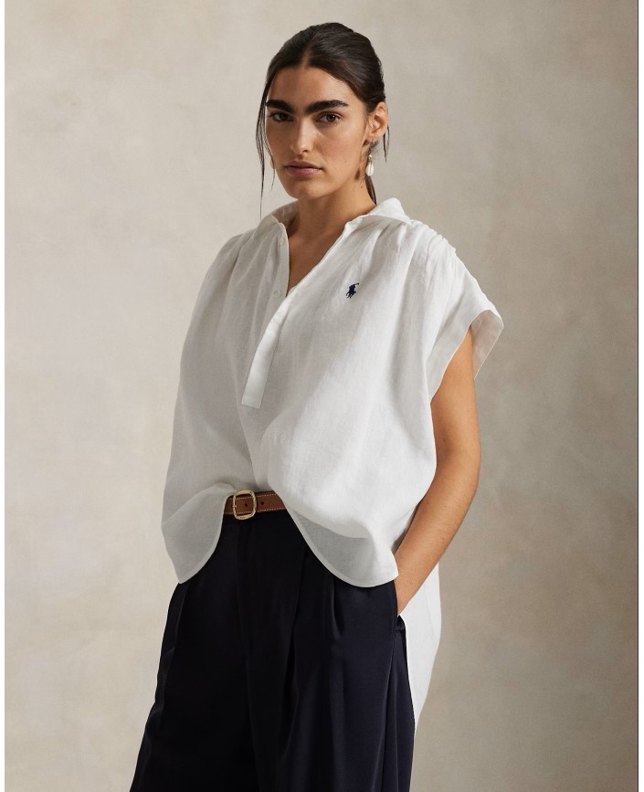 Chemise mc lin blanche - Ralph lauren
