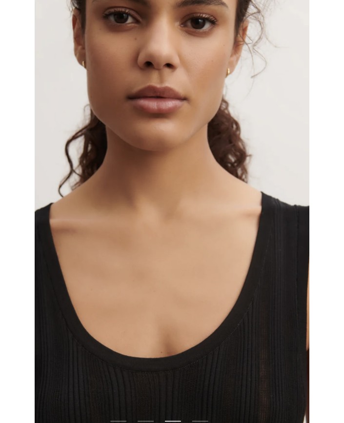 Debardeur en cotes noir - Bompard 2