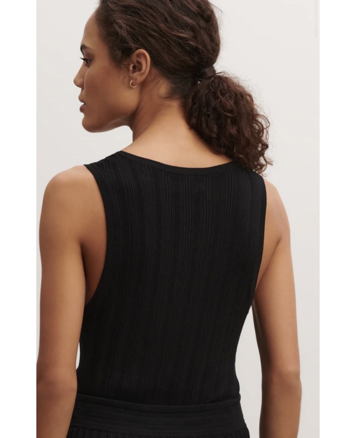 Debardeur en cotes noir - Bompard