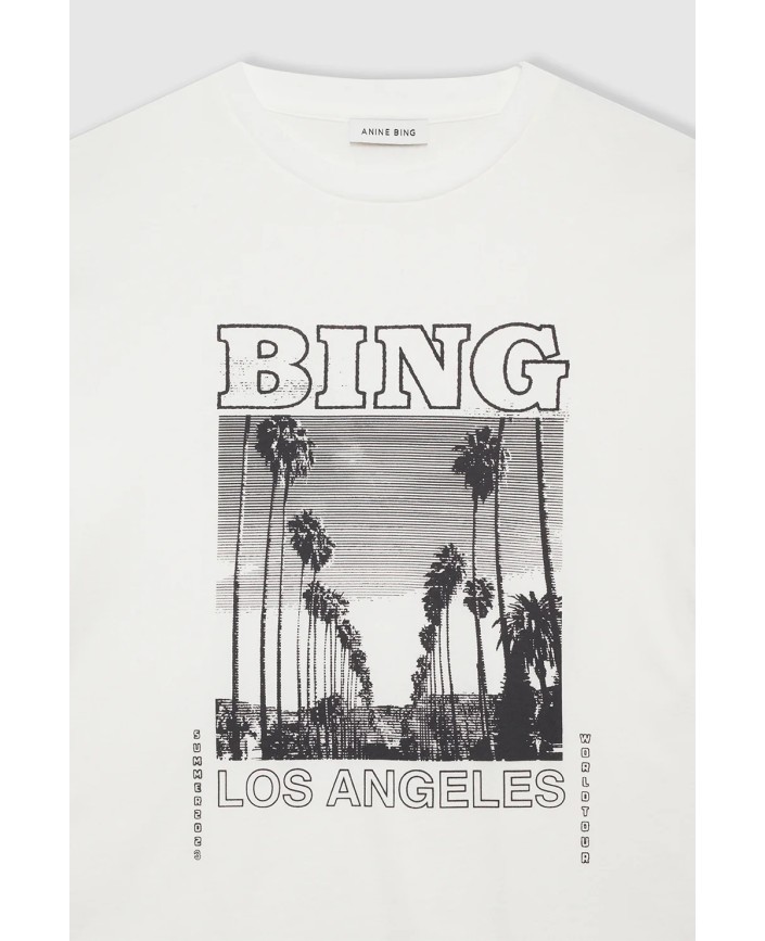 T-shirt louis bing tour ivory - Anine bing