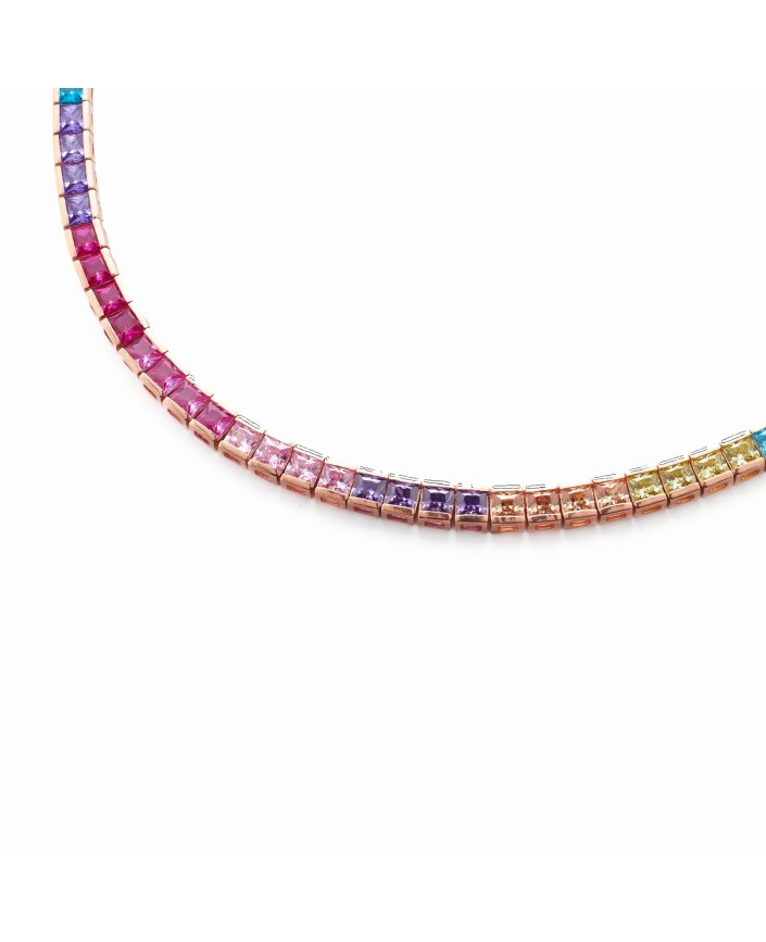 Collier rainbow square - Plein soleil