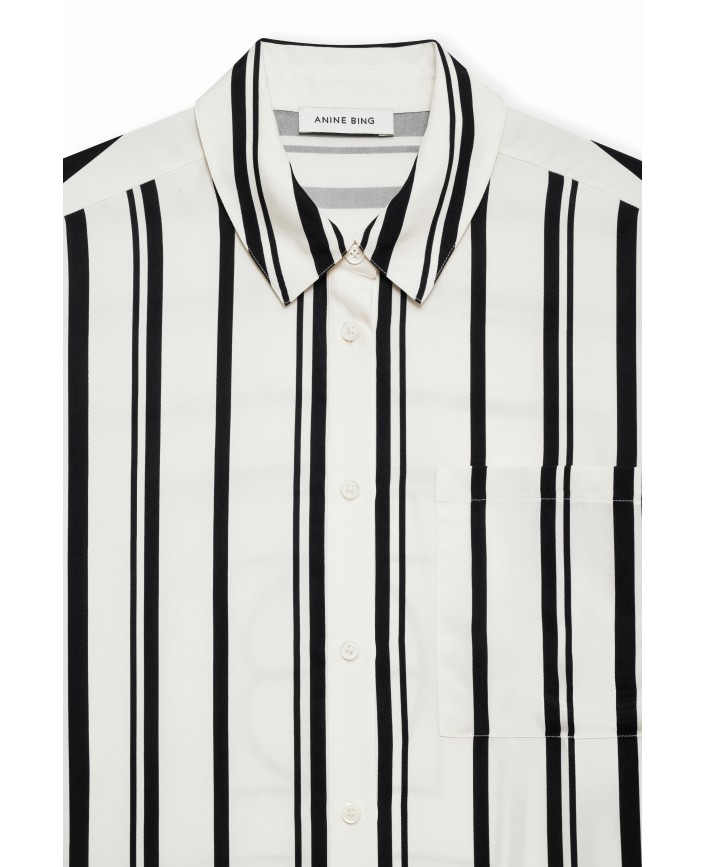 Chemise coco ivory black - Anine bing
