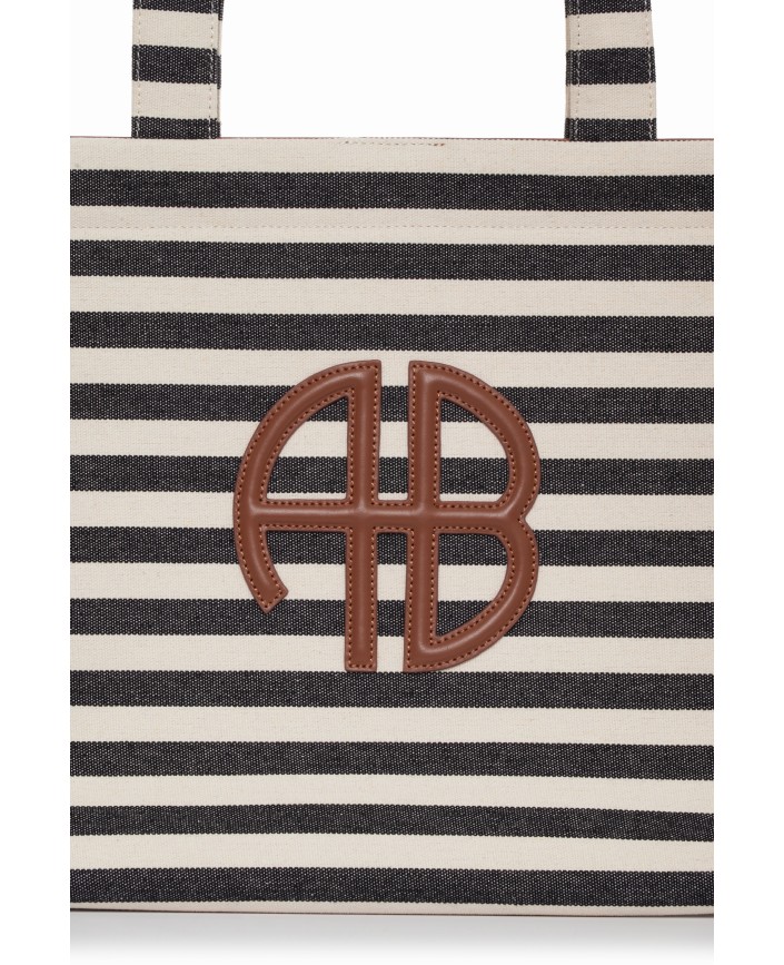 Tote bag lara black and white - Anine bing