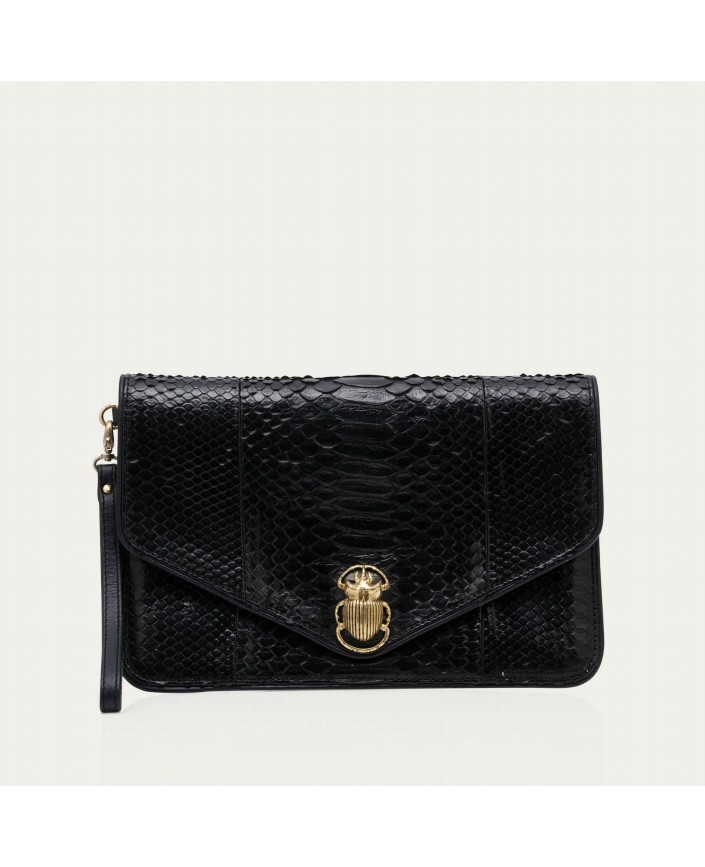 Pochette python alicia noir - Claris virot