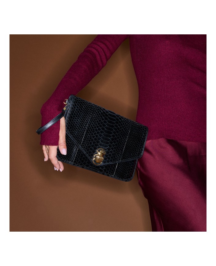 Pochette python alicia noir - Claris virot 2