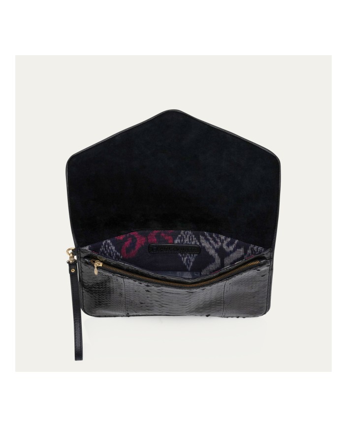 Pochette python alicia noir - Claris virot