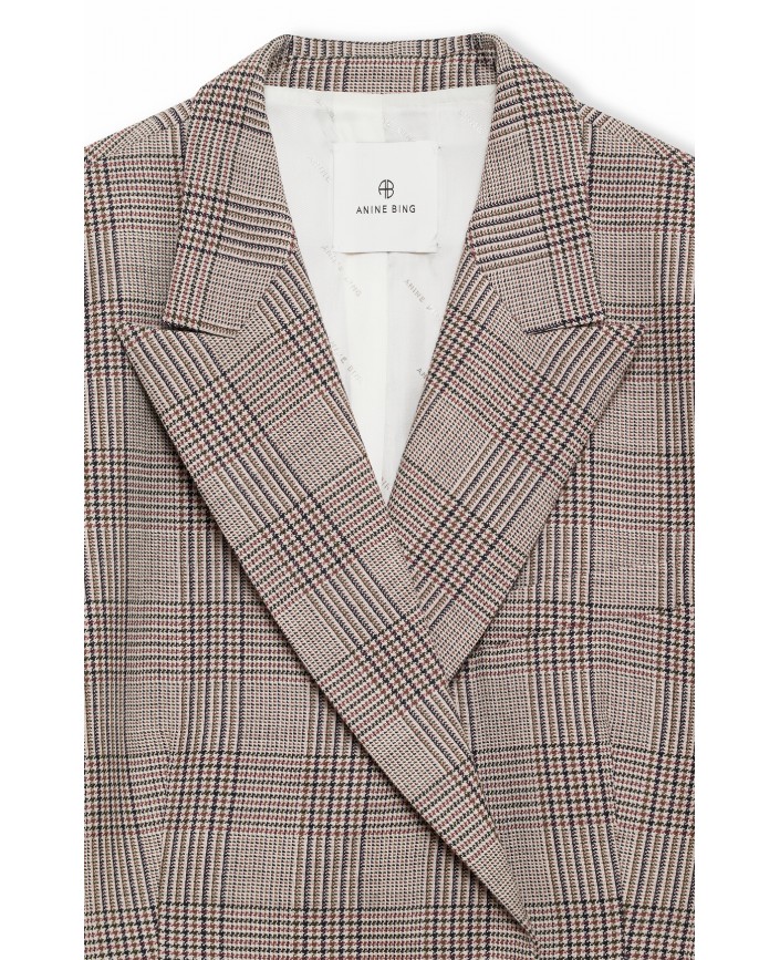 Blazer aretha brown plaid - Anine bing 2