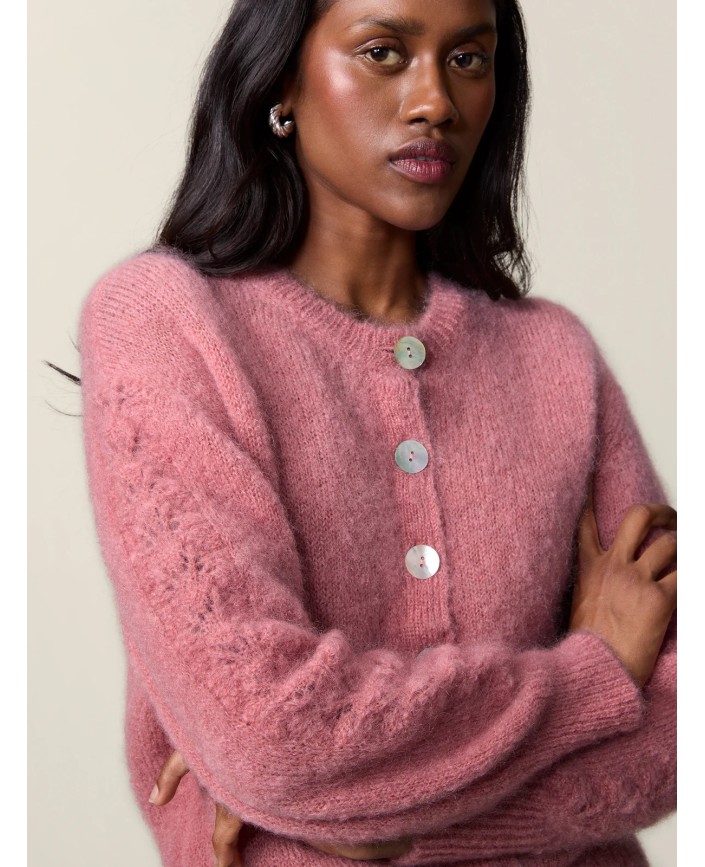 Cardigan maina uni blush - Rouje paris 2