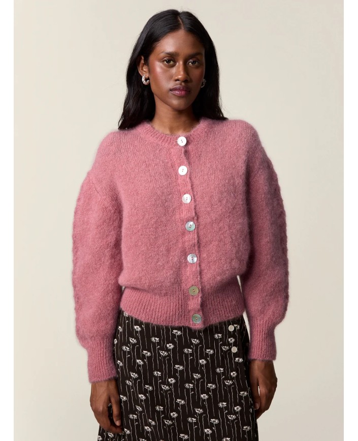 Cardigan maina uni blush - Rouje paris